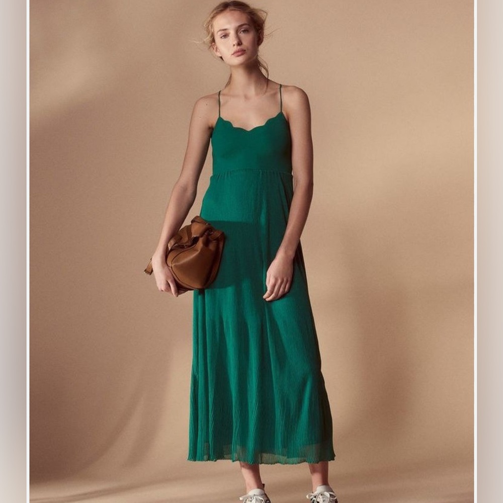 Green Sandro Strappy Maxi with lining